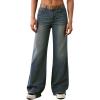 EMMIOL Wide Leg Jeans for Women Mid High Rise Baggy Jeans Y2k Boyfriend Denim Pants Casual Loose Trousers Trendy with Pockets(Denim Blue)