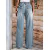 EMMIOL Wide Leg Jeans for Women Mid High Rise Baggy Jeans Y2k Boyfriend Denim Pants Casual Loose Trousers Trendy with Pockets(Light Blue)