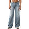 EMMIOL Wide Leg Jeans for Women Mid High Rise Baggy Jeans Y2k Boyfriend Denim Pants Casual Loose Trousers Trendy with Pockets(Light Blue)