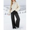 EMMIOL Women’s 2026 Wide Leg Jeans Distress Mid Waist Denim Pants Vintage Y2K Trousers(Black-(warm Fleece Lined))