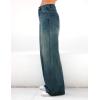 EMMIOL Women’s 2026 Wide Leg Jeans Distress Mid Waist Denim Pants Vintage Y2K Trousers(Dark Blue)