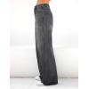 EMMIOL Women’s 2026 Wide Leg Jeans Distress Mid Waist Denim Pants Vintage Y2K Trousers(Dark Grey,XL)