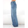 EMMIOL Women’s 2026 Wide Leg Jeans Distress Mid Waist Denim Pants Vintage Y2K Trousers(Denim Blue)