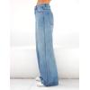EMMIOL Women’s 2026 Wide Leg Jeans Distress Mid Waist Denim Pants Vintage Y2K Trousers(Light Blue)