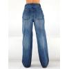 EMMIOL Women’s 2026 Wide Leg Jeans Distress Mid Waist Denim Pants Vintage Y2K Trousers(Mid Blue)