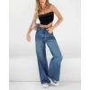 EMMIOL Women’s 2026 Wide Leg Jeans Distress Mid Waist Denim Pants Vintage Y2K Trousers(Mid Blue)