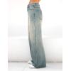 EMMIOL Women’s 2026 Wide Leg Jeans Distress Mid Waist Denim Pants Vintage Y2K Trousers(Washed Blue-a171)