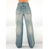 EMMIOL Women’s 2026 Wide Leg Jeans Distress Mid Waist Denim Pants Vintage Y2K Trousers(Washed Blue-a171)