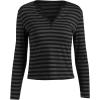 Womens Lace Long Sleeve Top Paneled Henley Shirts Y2k 2000s Fitted Going Out Tops Blouse(4 Grey)