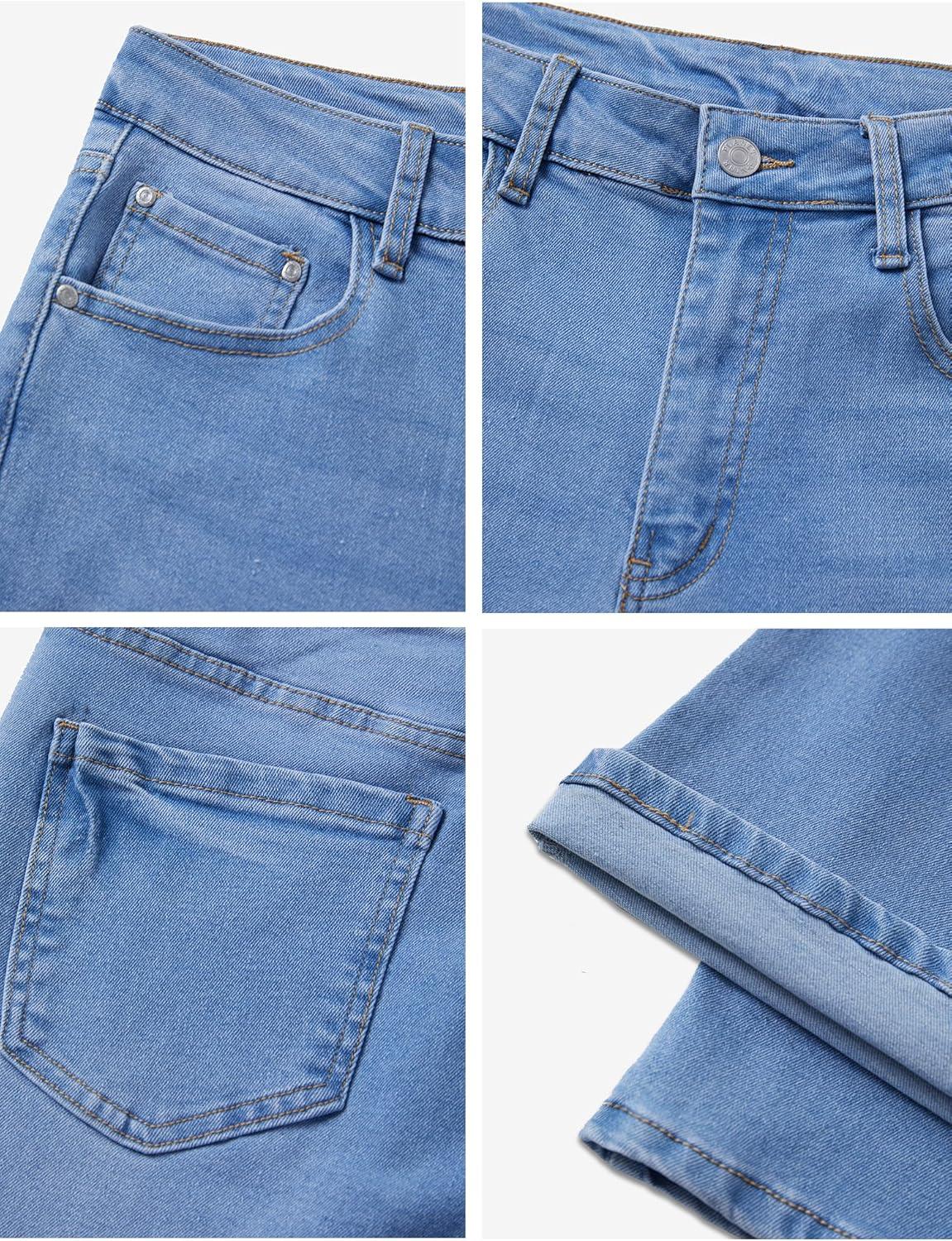 image:imageEMMIOL Flare Jeans for Women Trendy MidHigh Waist Bootcut Bell Bottom Jeans Stretchy Denim Y2K Pants with PocketsBlight Bluehigh Rise