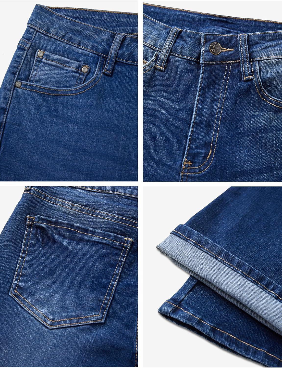 image:imageEMMIOL Flare Jeans for Women Trendy MidHigh Waist Bootcut Bell Bottom Jeans Stretchy Denim Y2K Pants with PocketsCdark Bluehigh Rise