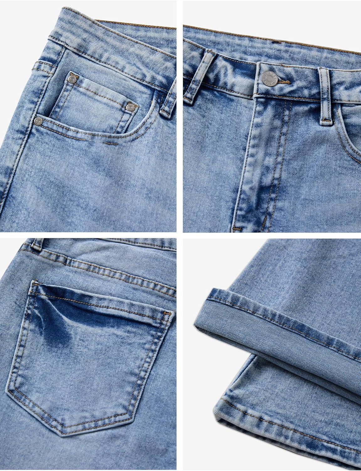 image:imageEMMIOL Flare Jeans for Women Trendy MidHigh Waist Bootcut Bell Bottom Jeans Stretchy Denim Y2K Pants with PocketsCmid Blue Washmid Rise