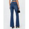 EMMIOL Flare Jeans for Women Trendy, Mid-High Waist Bootcut Bell Bottom Jeans, Stretchy Denim Y2K Pants with Pockets(A-dark Blue-mid Rised)
