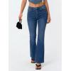 EMMIOL Flare Jeans for Women Trendy, Mid-High Waist Bootcut Bell Bottom Jeans, Stretchy Denim Y2K Pants with Pockets(A-dark Blue-mid Rised)