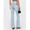 EMMIOL Flare Jeans for Women Trendy, Mid-High Waist Bootcut Bell Bottom Jeans, Stretchy Denim Y2K Pants with Pockets(A-light Blue Wash-high Rised)