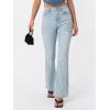 EMMIOL Flare Jeans for Women Trendy, Mid-High Waist Bootcut Bell Bottom Jeans, Stretchy Denim Y2K Pants with Pockets(A-light Blue Wash-high Rised)