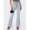 EMMIOL Flare Jeans for Women Trendy, Mid-High Waist Bootcut Bell Bottom Jeans, Stretchy Denim Y2K Pants with Pockets(A-light Blue Wash-mid Rised)