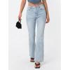 EMMIOL Flare Jeans for Women Trendy, Mid-High Waist Bootcut Bell Bottom Jeans, Stretchy Denim Y2K Pants with Pockets(A-light Blue Wash-mid Rised)