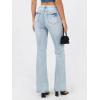 EMMIOL Flare Jeans for Women Trendy, Mid-High Waist Bootcut Bell Bottom Jeans, Stretchy Denim Y2K Pants with Pockets(A-light Blue Wash-mid Rised)