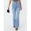 EMMIOL Flare Jeans for Women Trendy, Mid-High Waist Bootcut Bell Bottom Jeans, Stretchy Denim Y2K Pants with Pockets(A-light Blue-high Rised)