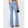 EMMIOL Flare Jeans for Women Trendy, Mid-High Waist Bootcut Bell Bottom Jeans, Stretchy Denim Y2K Pants with Pockets(A-light Blue-mid Rised)