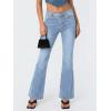 EMMIOL Flare Jeans for Women Trendy, Mid-High Waist Bootcut Bell Bottom Jeans, Stretchy Denim Y2K Pants with Pockets(A-light Blue-mid Rised)