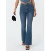 EMMIOL Flare Jeans for Women Trendy, Mid-High Waist Bootcut Bell Bottom Jeans, Stretchy Denim Y2K Pants with Pockets(A-mid Blue-high Rised)