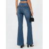 EMMIOL Flare Jeans for Women Trendy, Mid-High Waist Bootcut Bell Bottom Jeans, Stretchy Denim Y2K Pants with Pockets(A-mid Blue-mid Rised)