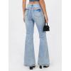 EMMIOL Flare Jeans for Women Trendy, Mid-High Waist Bootcut Bell Bottom Jeans, Stretchy Denim Y2K Pants with Pockets(B-blue Wash-high Rise)