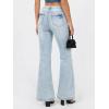 EMMIOL Flare Jeans for Women Trendy, Mid-High Waist Bootcut Bell Bottom Jeans, Stretchy Denim Y2K Pants with Pockets(B-light Blue Wash-mid Rise)