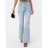 EMMIOL Flare Jeans for Women Trendy, Mid-High Waist Bootcut Bell Bottom Jeans, Stretchy Denim Y2K Pants with Pockets(B-light Blue Wash-mid Rise)