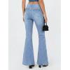 EMMIOL Flare Jeans for Women Trendy, Mid-High Waist Bootcut Bell Bottom Jeans, Stretchy Denim Y2K Pants with Pockets(B-light Blue-mid Rise)