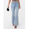EMMIOL Flare Jeans for Women Trendy, Mid-High Waist Bootcut Bell Bottom Jeans, Stretchy Denim Y2K Pants with Pockets(B-mid Blue Wash-mid Rise)
