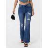 EMMIOL Flare Jeans for Women Trendy, Mid-High Waist Bootcut Bell Bottom Jeans, Stretchy Denim Y2K Pants with Pockets(C-dark Blue-mid Rise)