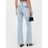 EMMIOL Flare Jeans for Women Trendy, Mid-High Waist Bootcut Bell Bottom Jeans, Stretchy Denim Y2K Pants with Pockets(C-light Blue Wash-high Rise)