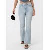 EMMIOL Flare Jeans for Women Trendy, Mid-High Waist Bootcut Bell Bottom Jeans, Stretchy Denim Y2K Pants with Pockets(C-light Blue Wash-high Rise)
