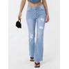 EMMIOL Flare Jeans for Women Trendy, Mid-High Waist Bootcut Bell Bottom Jeans, Stretchy Denim Y2K Pants with Pockets(C-light Blue-mid Rise)