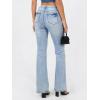 EMMIOL Flare Jeans for Women Trendy, Mid-High Waist Bootcut Bell Bottom Jeans, Stretchy Denim Y2K Pants with Pockets(C-mid Blue Wash-high Rise)