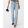 EMMIOL Flare Jeans for Women Trendy, Mid-High Waist Bootcut Bell Bottom Jeans, Stretchy Denim Y2K Pants with Pockets(C-mid Blue Wash-high Rise)