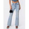 EMMIOL Flare Jeans for Women Trendy, Mid-High Waist Bootcut Bell Bottom Jeans, Stretchy Denim Y2K Pants with Pockets(C-mid Blue Wash-mid Rise)
