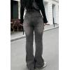 EMMIOL Flare Jeans for Women Trendy, Mid-High Waist Bootcut Bell Bottom Jeans, Stretchy Denim Y2K Pants with Pockets(Grey)