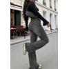 EMMIOL Flare Jeans for Women Trendy, Mid-High Waist Bootcut Bell Bottom Jeans, Stretchy Denim Y2K Pants with Pockets(Grey)