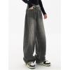 EMMIOL Jeans for Women Wide Leg Baggy Jeans Y2K Casual Loose Boyfriends Trousers Vintage Streetwear(A206-dark Grey)