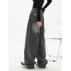 EMMIOL Jeans for Women Wide Leg Baggy Jeans Y2K Casual Loose Boyfriends Trousers Vintage Streetwear(A206-dark Grey)