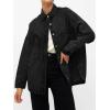 EMMIOL Women Denim Shirts Oversized Long Sleeve Button Down Blouse Distresse Jean Jacket Fall Outfits 2026(A2 Black)