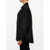 EMMIOL Women Denim Shirts Oversized Long Sleeve Button Down Blouse Distresse Jean Jacket Fall Outfits 2026(A2 Black)