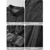 EMMIOL Women Denim Shirts Oversized Long Sleeve Button Down Blouse Distresse Jean Jacket Fall Outfits 2026(Black-thin)