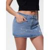 EMMIOL Women Denim Skort Skirt Stretchy Mid Waist Y2K Sexy Mini Skirts Dressy Casual Jean Skorts