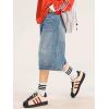 EMMIOL Women Jean Jorts Baggy Loose Fit Jean Shorts 2026 Summer Trendy Wide Leg Long Denim Shorts Y2K Clothes(Ab003-blue)
