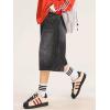 EMMIOL Women Jean Jorts Baggy Loose Fit Jean Shorts 2026 Summer Trendy Wide Leg Long Denim Shorts Y2K Clothes(Ab005-black)